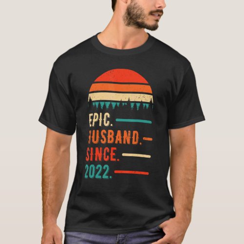 Epic Husband Since 2022 1 Years 1st Wedding Annive T_Shirt