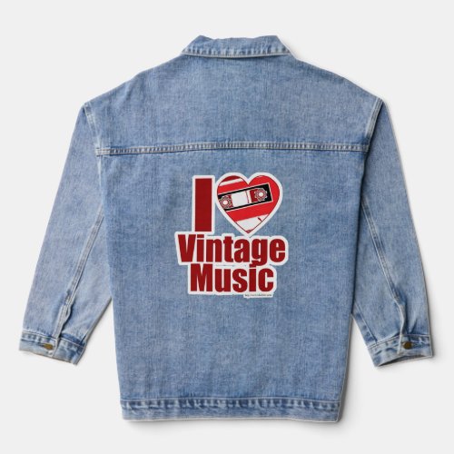 Epic I Heart Vintage Music Logo Denim Jacket