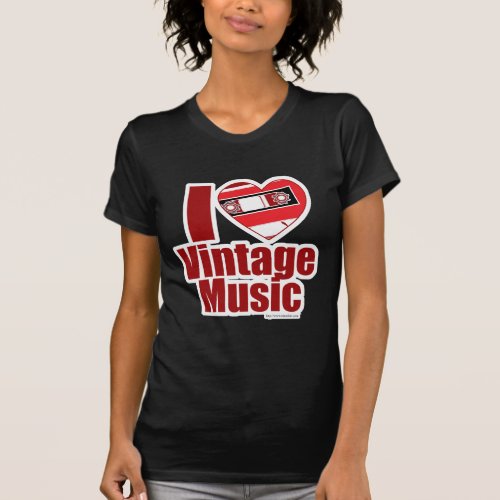 Epic I Heart Vintage Music Logo T_Shirt