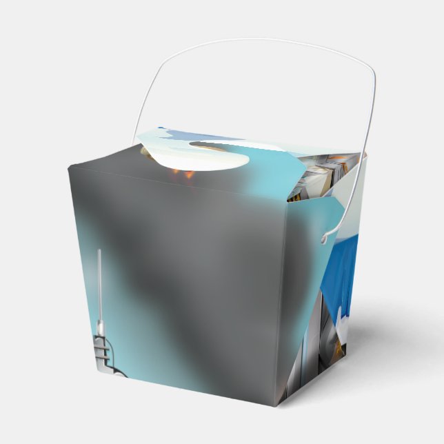 Epic Ice Planet Space Battle Favor Boxes (Front Side)