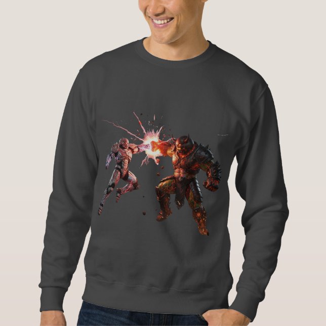 ⚡️EPIC IMPACT!⚡️ Sci-Fi vs. Fantasy Battle Sweatshirt (Front)