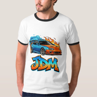Epic JDM Street Racing Drift Car Flaming Graphic T-Shirt