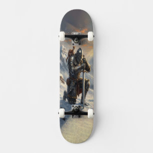 Epic Knight & Stoat Fantasy Art Skateboard