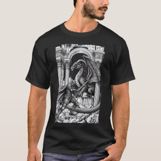Epic Knight vs Dragon Fantasy T-Shirt