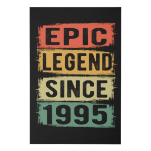 Epic Legend Since 1995 Vintage 1995 Birthday Gift Faux Canvas Print
