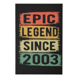 Epic Legend Since 2003 Vintage 2003 Birthday Gift Faux Canvas Print