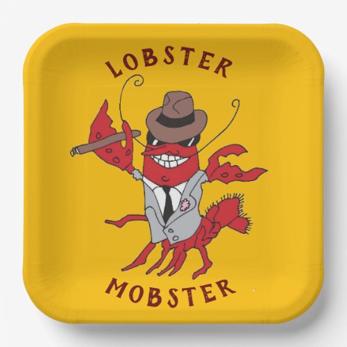 Epic Lobster Mobster Funny Gangster Great Gag  Paper Plates