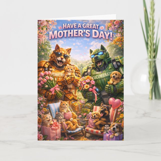 Epic love sci-fi Mother's Day greeting card (Front)