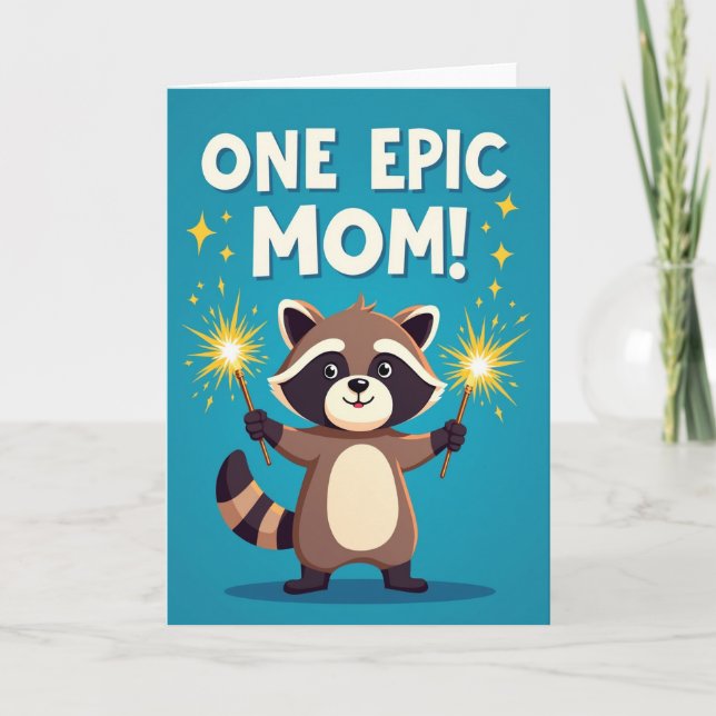 Epic Mom Sparkler Illustration Card (Front)