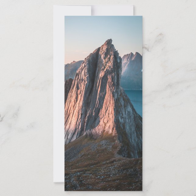 Epic Mountain Norway Landscape photo Card (Front)