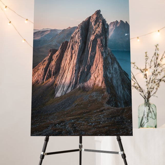 Epic Mountain Norway Landscape photo Foam Board (In Situ (Stand))