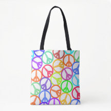 Epic Multicolor Groovy Peace Signs Pattern Design