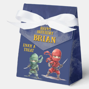 Epic Ninja Warrior Birthday 4"w x 2"l x 5"h Favor Boxes