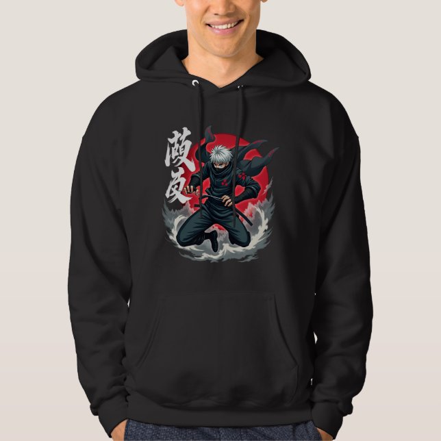 Epic Ninja Warrior– Japanese Samurai Anime Shinobi Hoodie (Front)