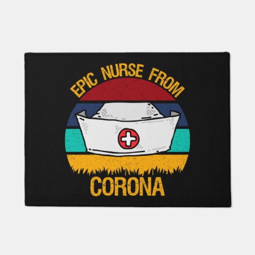 Epic Nurse From Corona _ USA Caregiver Doormat