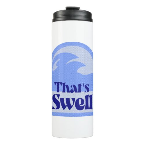 Epic Ocean Swell Wave Retro Surf Logo Thermal Tumbler