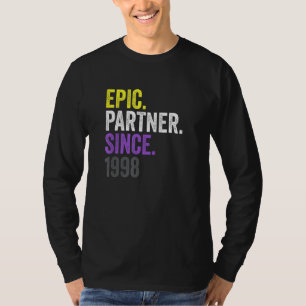 Epic Partner Since 1998 Anniversary Non Binary Pri T-Shirt