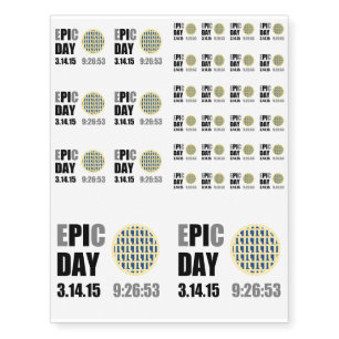 Epic Pi Day - E"PI"C Day Blueberry Lattice Pie Temporary Tattoos