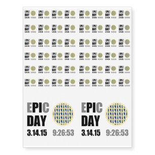 Epic Pi Day - E"PI"C Day Blueberry Lattice Pie Temporary Tattoos