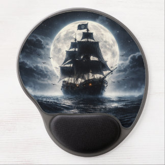 Epic Pirate Ship Moon Mouse Pad – Dark Ocean Pirat