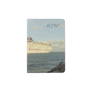Epic Pursuit - Bird and Cruise Ship Monogrammed Passport Holder