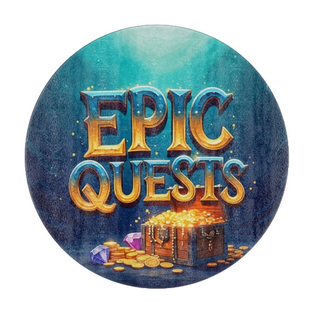 Epic Quests  Cutting Board (Front)