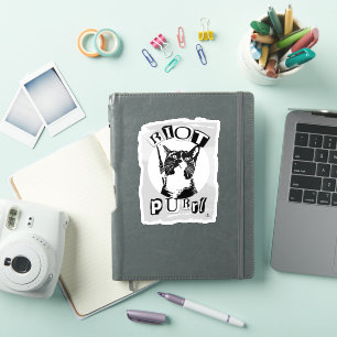 Epic Riot Purrul Girl Fun Punk Vibes Cat Design Sticker