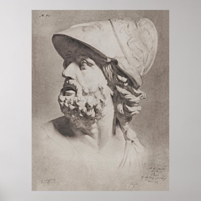 Epic Roman Helmet Head Poster - Timeless Design (Front)