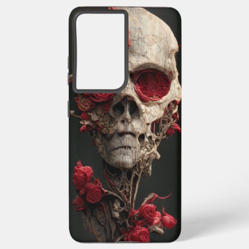 Epic Rose Skull Samsung Galaxy S21 Ultra Case