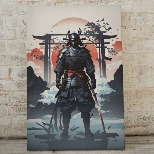 Epic Samurai In Heaven And Clouds Canvas Print