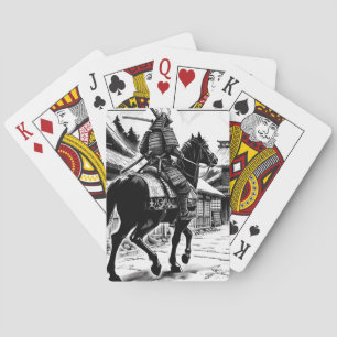 Epic Samurai Rider Manga Art Print Poker Cards
