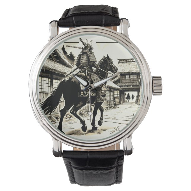 Epic Samurai Rider Manga Art Print Watch (Front)