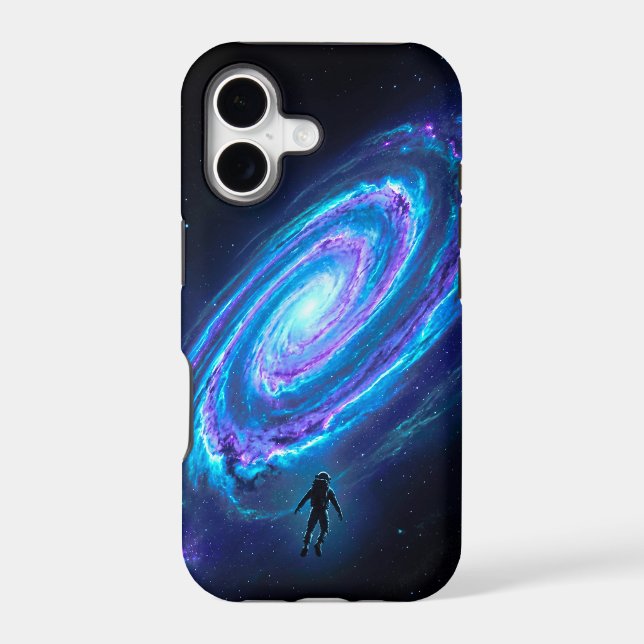 Epic Sci Fi Outer Space Astronaut Nebula Iphone Case (Back)