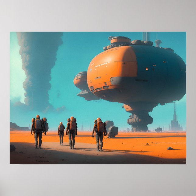 epic science fiction scene poster (Front)