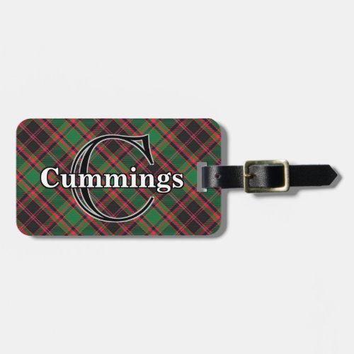 Epic Scotland Clan Cumming Hunting Tartan Luggage Tag