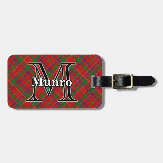 Epic Scotland Clan Munro Tartan Luggage Tag (Front Horizontal)