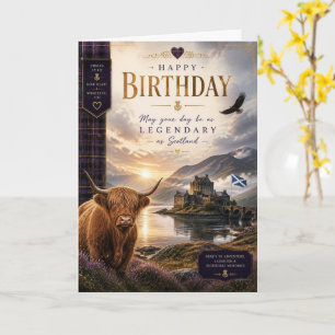 Epic Scottish Castle Birthday Card, Card