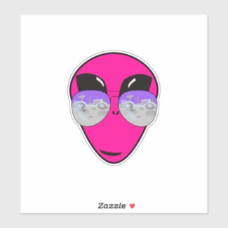Epic Shades Alien Head Moon Tourist UFO