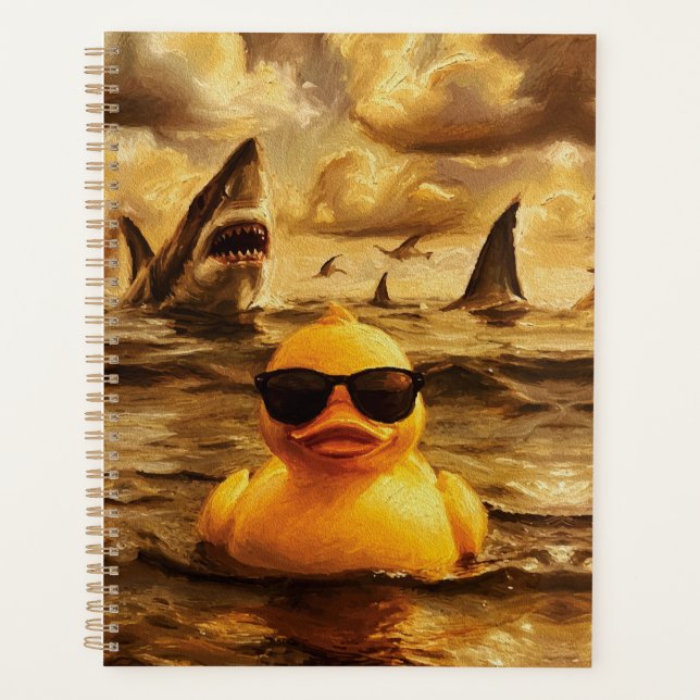 Epic Shark Attack with Brave Rubber Duck Planner (Front)