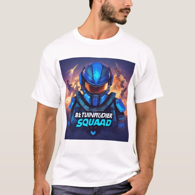 "Epic Showdown: Heroes vs. Corporate Forces" T-Shirt (Front)