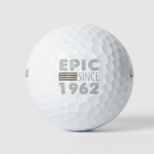 Epic Since 1962 60th Birthday Golf Balls