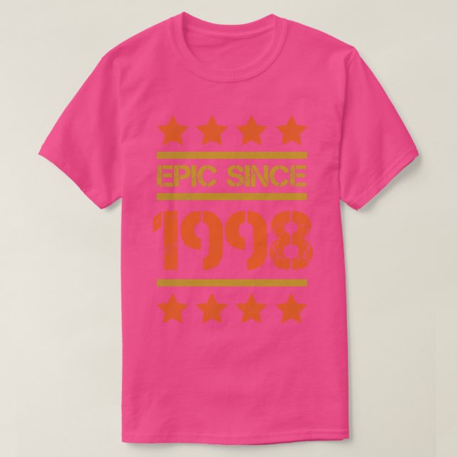 Epic Since 1998 Family Birthday Gift BbayFather Mo T-Shirt (Design Front)