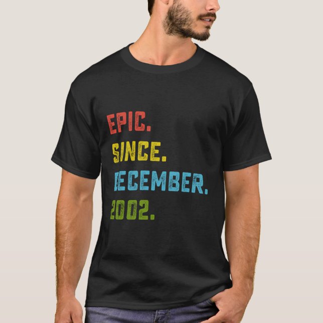 Epic Since December 2002 21St Birthday Gift 21 Yea T-Shirt (Front)