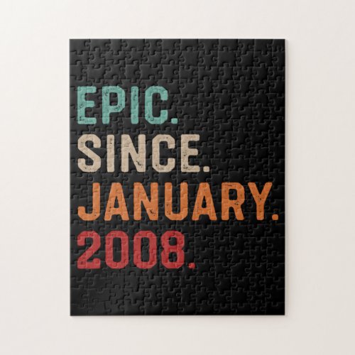 Epic Since January 2008 Birthday Gift Jigsaw Puzzle