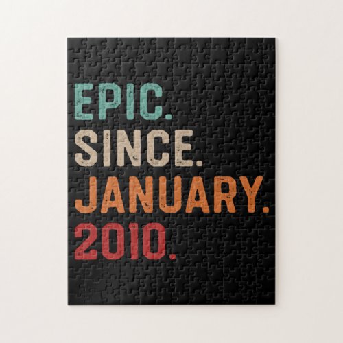 Epic Since January 2010 Birthday Gift Jigsaw Puzzle