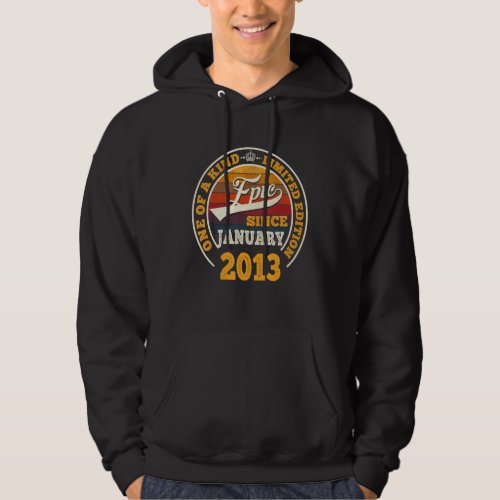Epic Since January 2013 10th Birthday 10 Years Old Hoodie