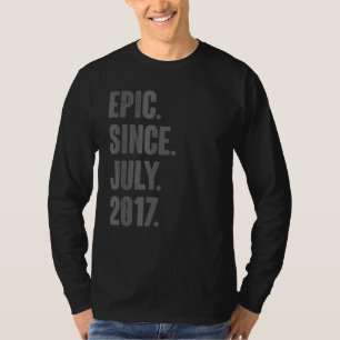 Epic Since July 2017 5 Year Old 5th Birthday T-Shirt