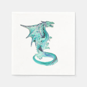 Epic Sky Blue Dragon Fantasy Mythical Party x 50 Napkins