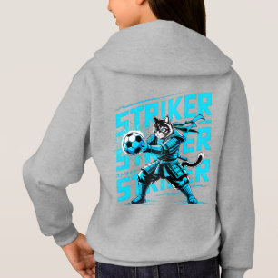 Epic Soccer Samurai Cat - Cool Gamer & Anime Fan Hoodie