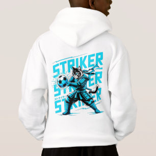 Epic Soccer Samurai Cat - Cool Gamer & Anime Fan Hoodie
